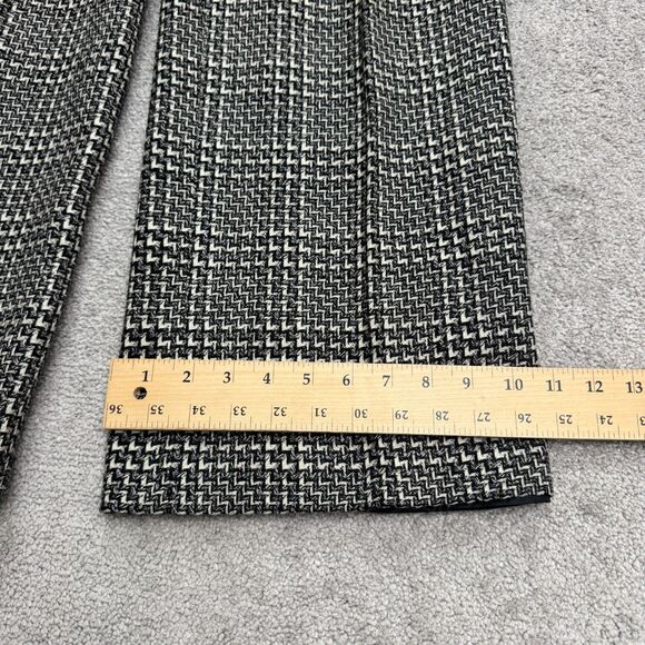 Vintage 90s Talbots Wool Wide Leg Dress Pants Trouser Womens 4 Houndstooth Tweed - Picture 12 of 13